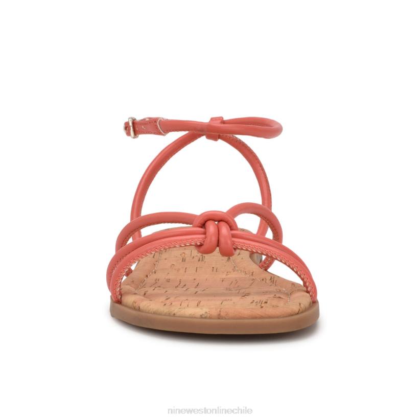 Nine West sandalias planas con tira en el tobillo 2Z2T1071 coral Nine West chile outlet