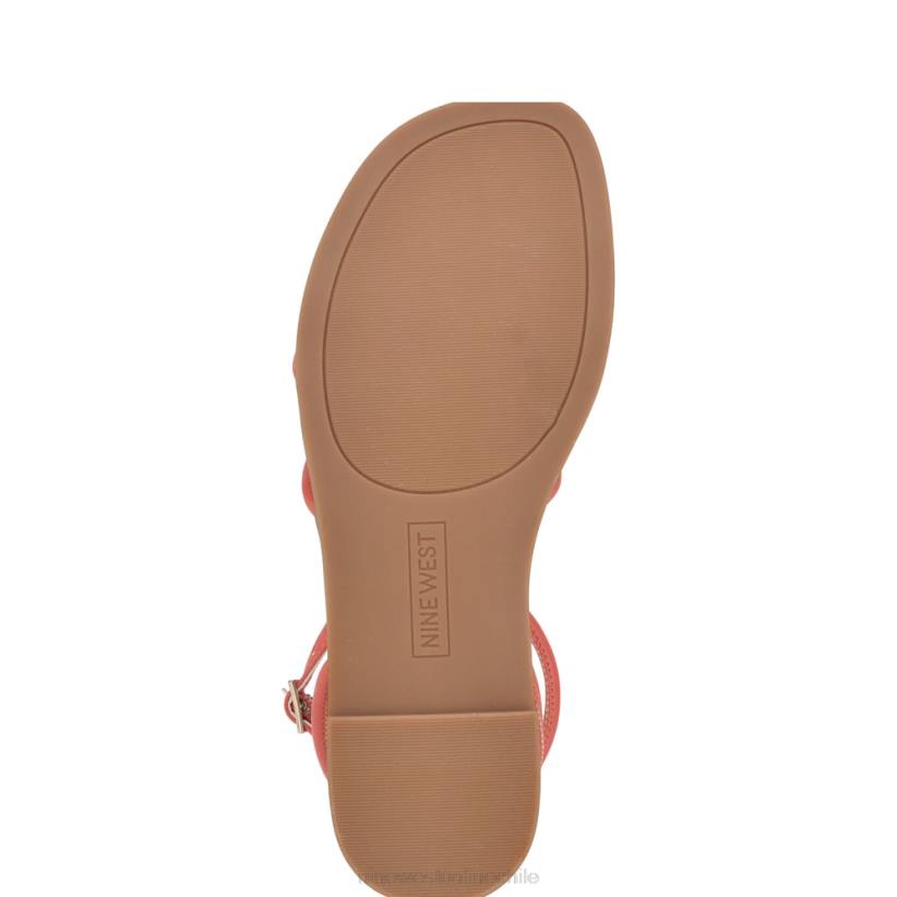 Nine West sandalias planas con tira en el tobillo 2Z2T1071 coral Nine West chile outlet