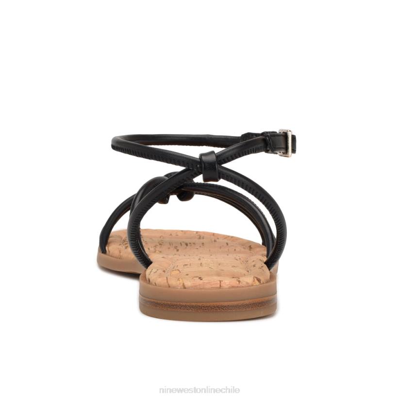 Nine West sandalias planas con tira en el tobillo 2Z2T1072 negro Nine West cartera negra
