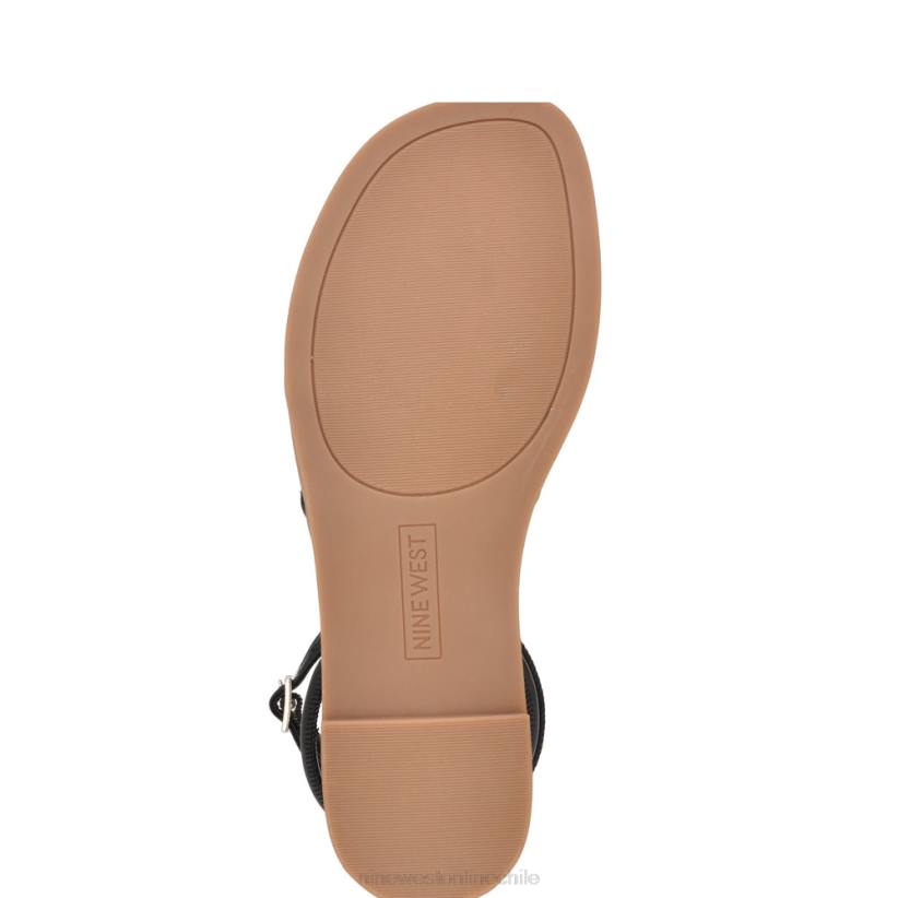 Nine West sandalias planas con tira en el tobillo 2Z2T1072 negro Nine West cartera negra
