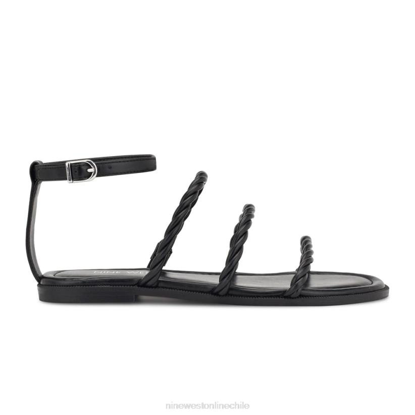Nine West sandalias planas con tira en el tobillo ipster 2Z2T27 negro Nine West chile outlet