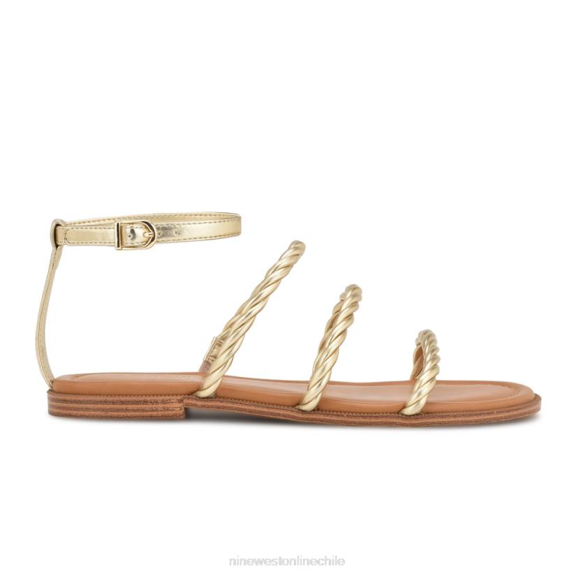 Nine West sandalias planas con tira en el tobillo ipster 2Z2T28 oro Nine West cartera negra