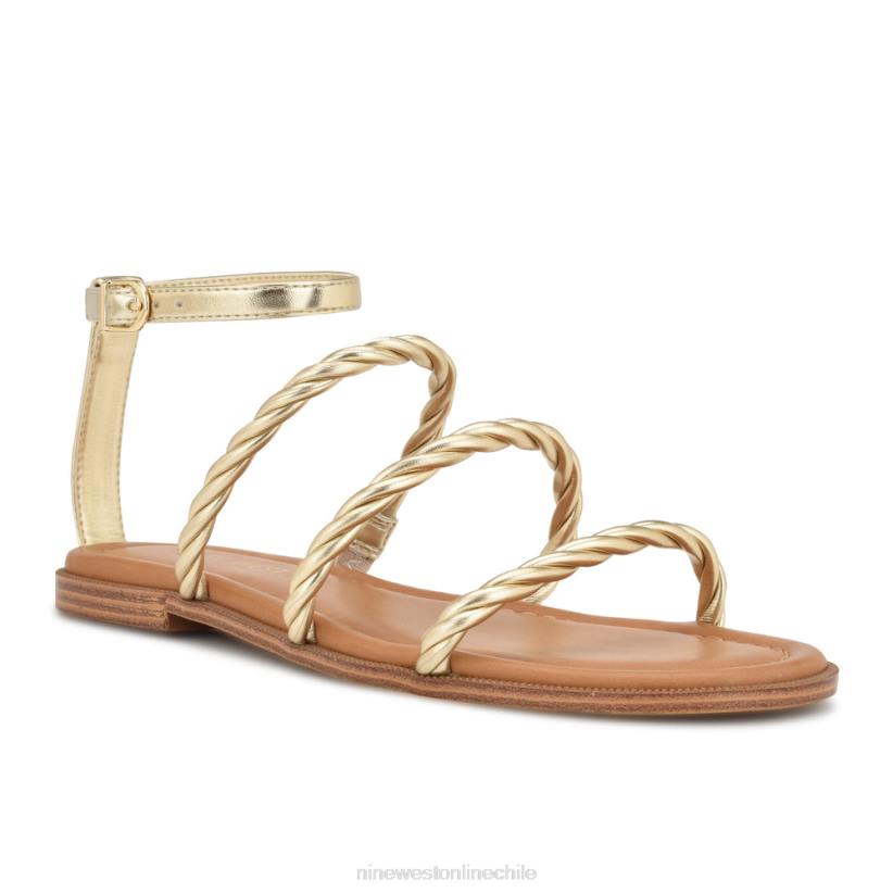 Nine West sandalias planas con tira en el tobillo ipster 2Z2T28 oro Nine West cartera negra
