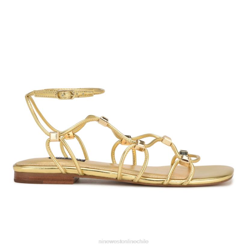 Nine West sandalias planas con tiras majah 2Z2T17 oro Nine West shoes