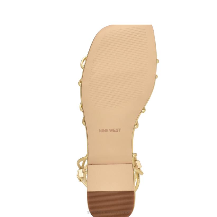 Nine West sandalias planas con tiras majah 2Z2T17 oro Nine West shoes
