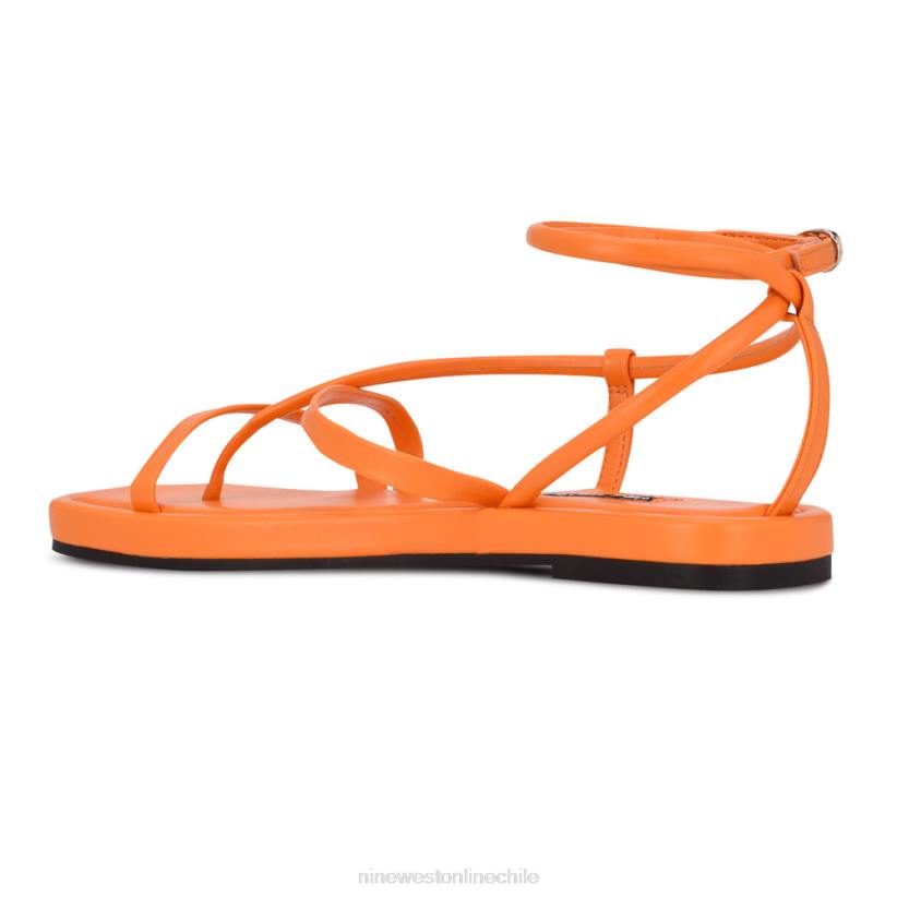 Nine West sandalias planas con tiras waren 2Z2T120 naranja vivo Nine West sandals