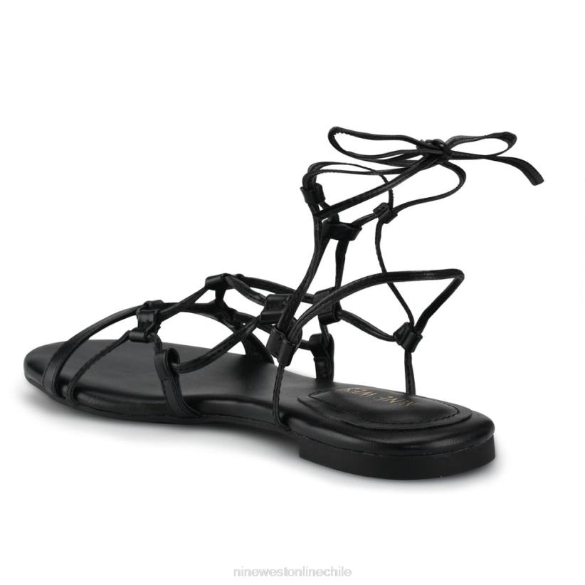Nine West sandalias planas cruzadas con botones 2Z2T66 negro Nine West sandals