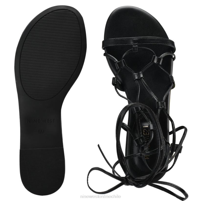 Nine West sandalias planas cruzadas con botones 2Z2T66 negro Nine West sandals