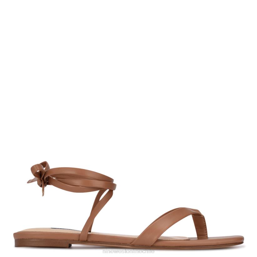 Nine West sandalias planas cruzadas en el tobillo 2Z2T124 natural Nine West cartera negra