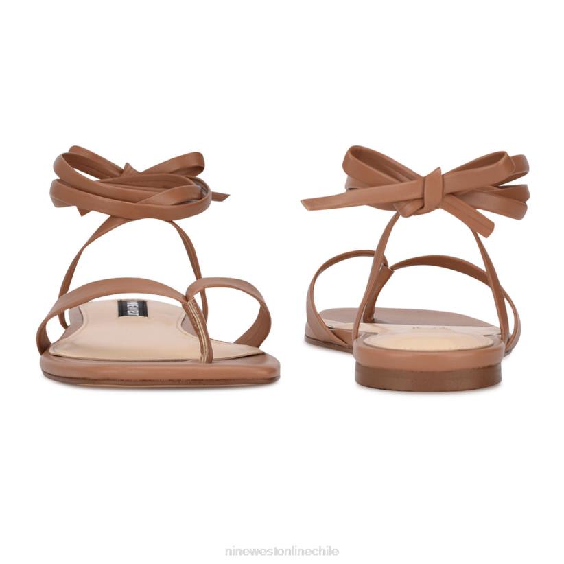 Nine West sandalias planas cruzadas en el tobillo 2Z2T124 natural Nine West cartera negra