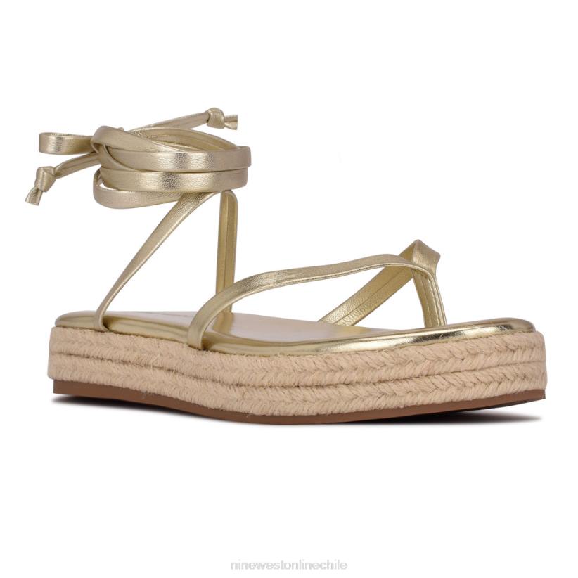 Nine West sandalias planas cruzadas en el tobillo 2Z2T97 platino Nine West zapatillas chile