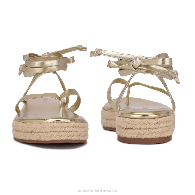 Nine West sandalias planas cruzadas en el tobillo 2Z2T97 platino Nine West zapatillas chile