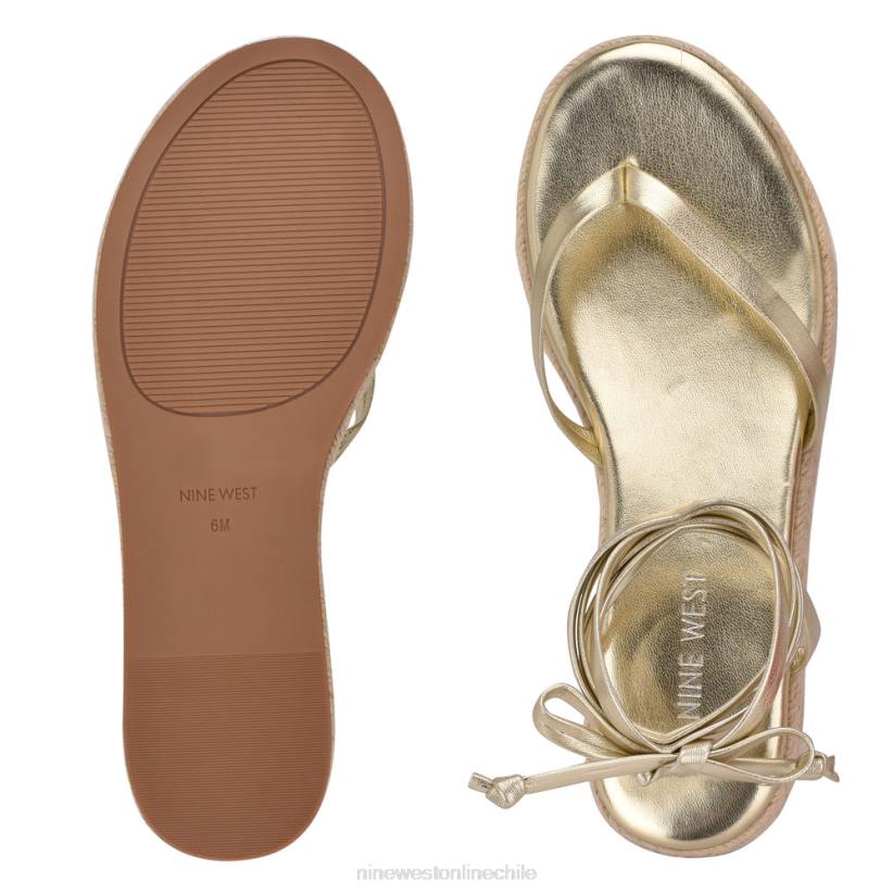 Nine West sandalias planas cruzadas en el tobillo 2Z2T97 platino Nine West zapatillas chile