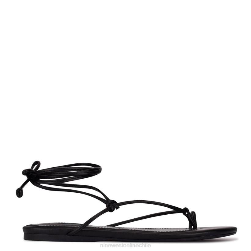 Nine West sandalias planas cruzadas en el tobillo pansie 2Z2T107 negro Nine West shoes