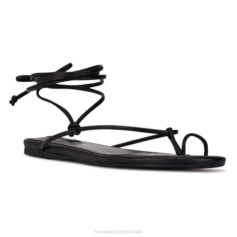 Nine West sandalias planas cruzadas en el tobillo pansie 2Z2T107 negro Nine West shoes