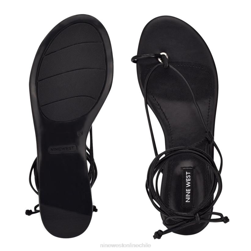 Nine West sandalias planas cruzadas en el tobillo pansie 2Z2T107 negro Nine West shoes