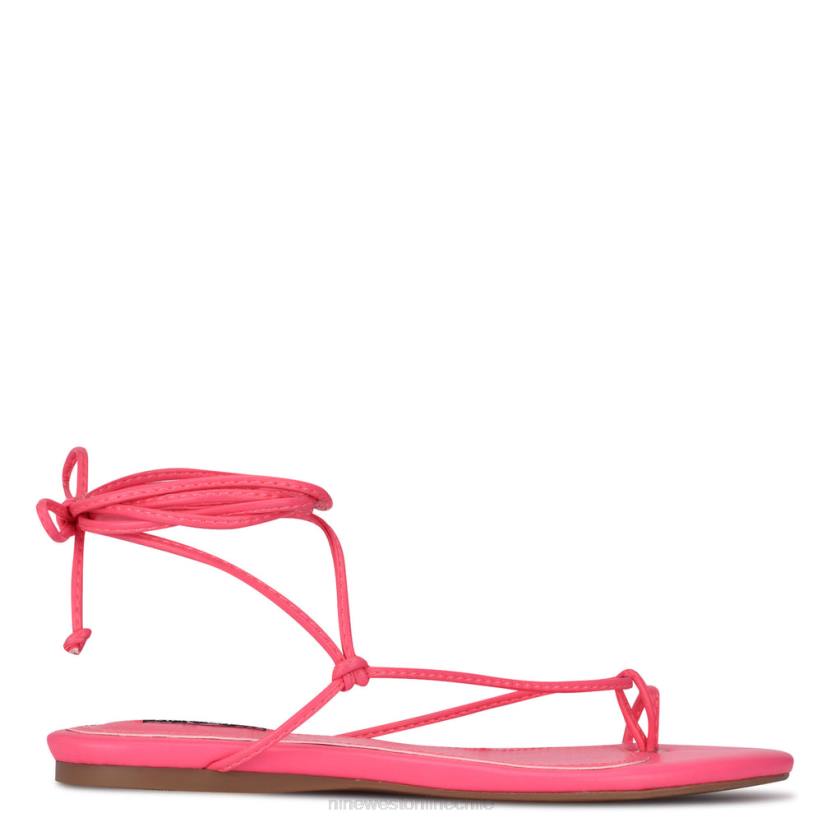 Nine West sandalias planas cruzadas en el tobillo pansie 2Z2T108 miami rosa Nine West sandals