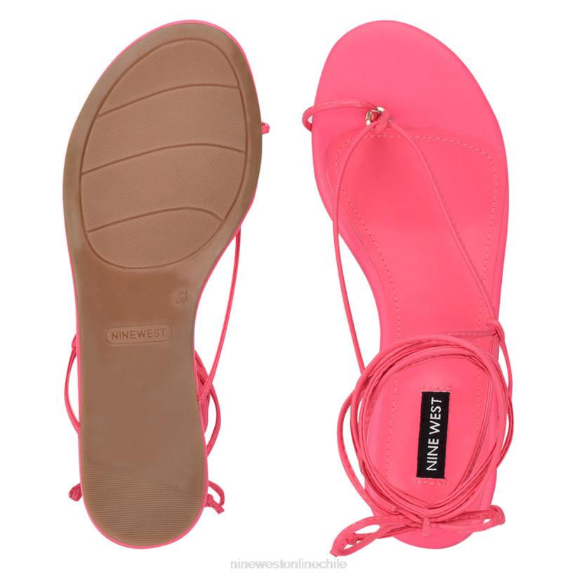 Nine West sandalias planas cruzadas en el tobillo pansie 2Z2T108 miami rosa Nine West sandals