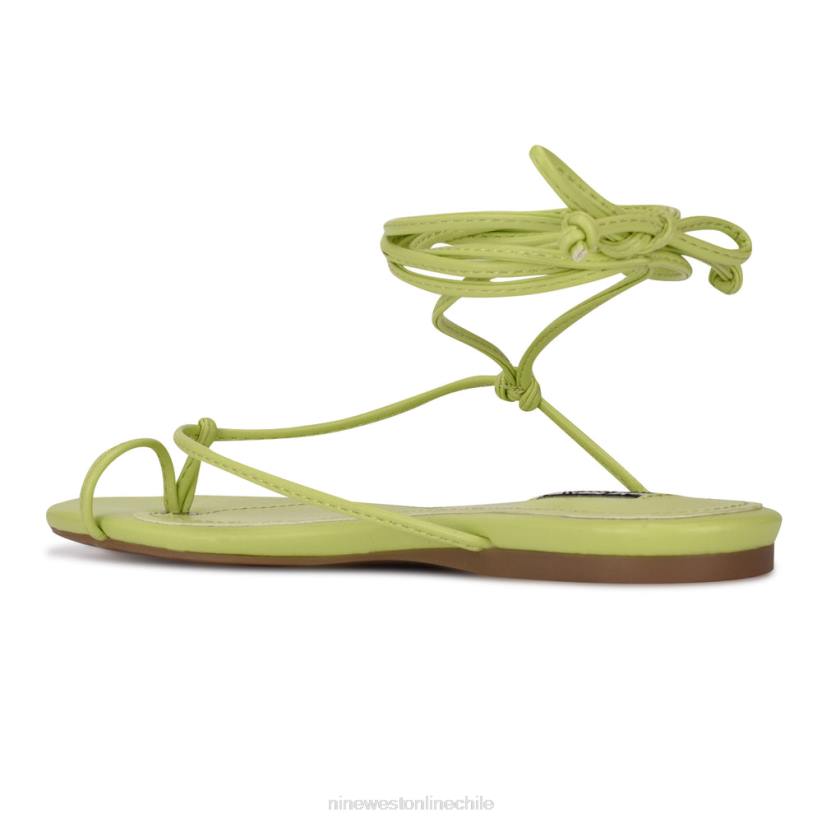 Nine West sandalias planas cruzadas en el tobillo pansie 2Z2T109 lima neón Nine West zapatillas chile