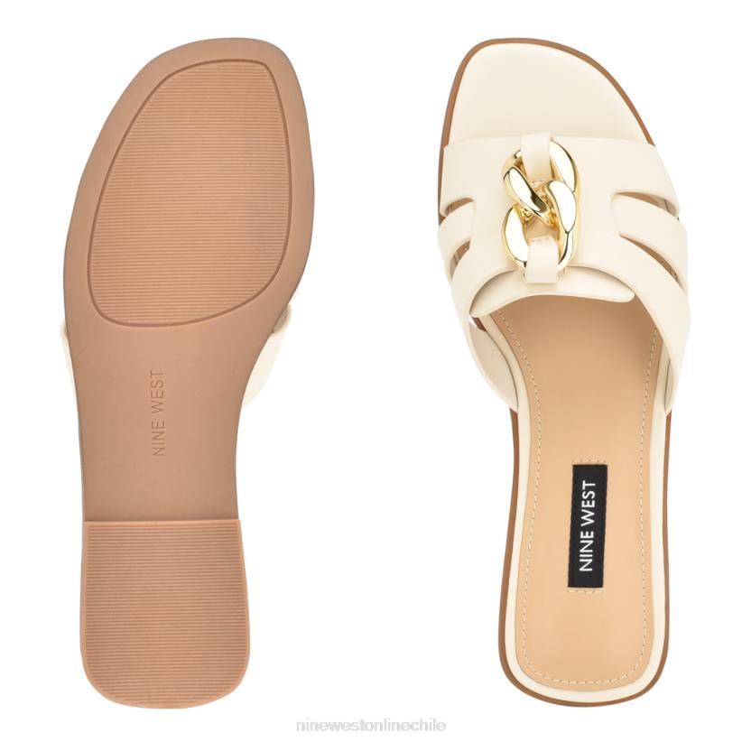 Nine West sandalias planas ganlee 2Z2T55 crema elegante Nine West zapatillas chile