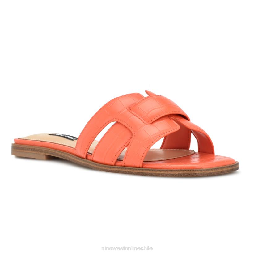Nine West sandalias planas germani 2Z2T29 cocodrilo naranja Nine West shoes
