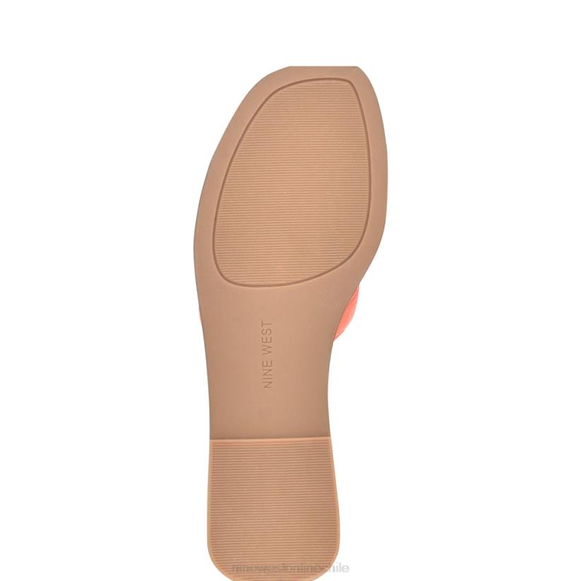 Nine West sandalias planas germani 2Z2T29 cocodrilo naranja Nine West shoes