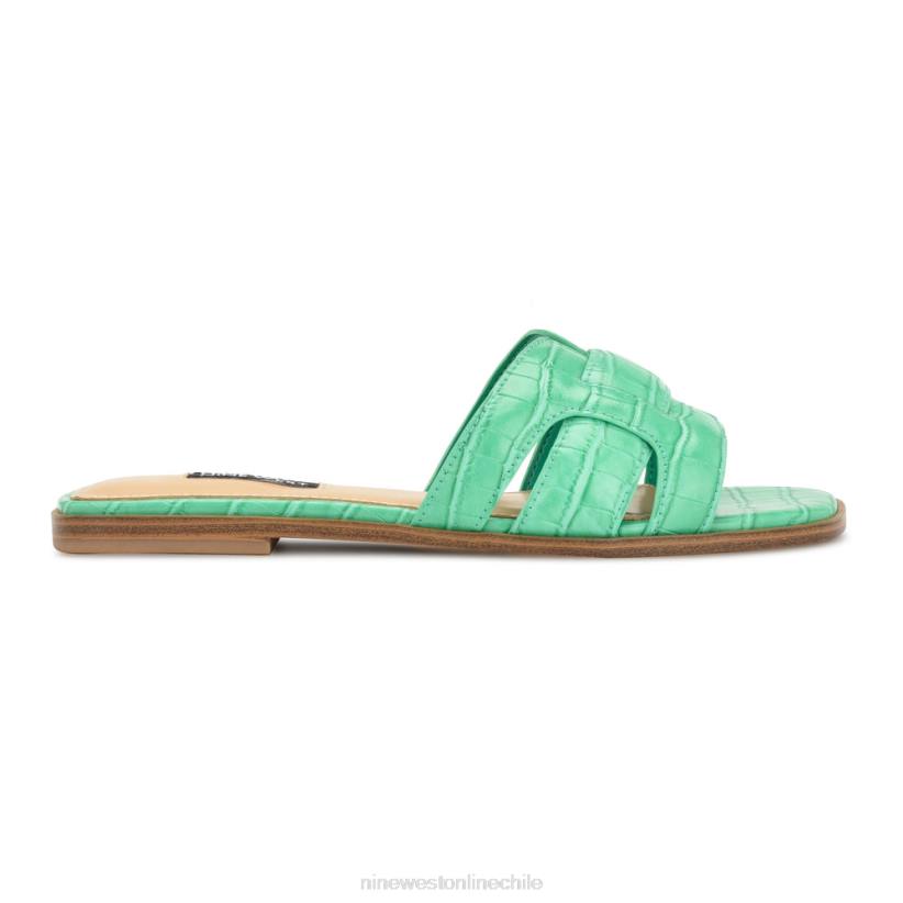 Nine West sandalias planas germani 2Z2T31 cocodrilo verde Nine West zapatillas chile