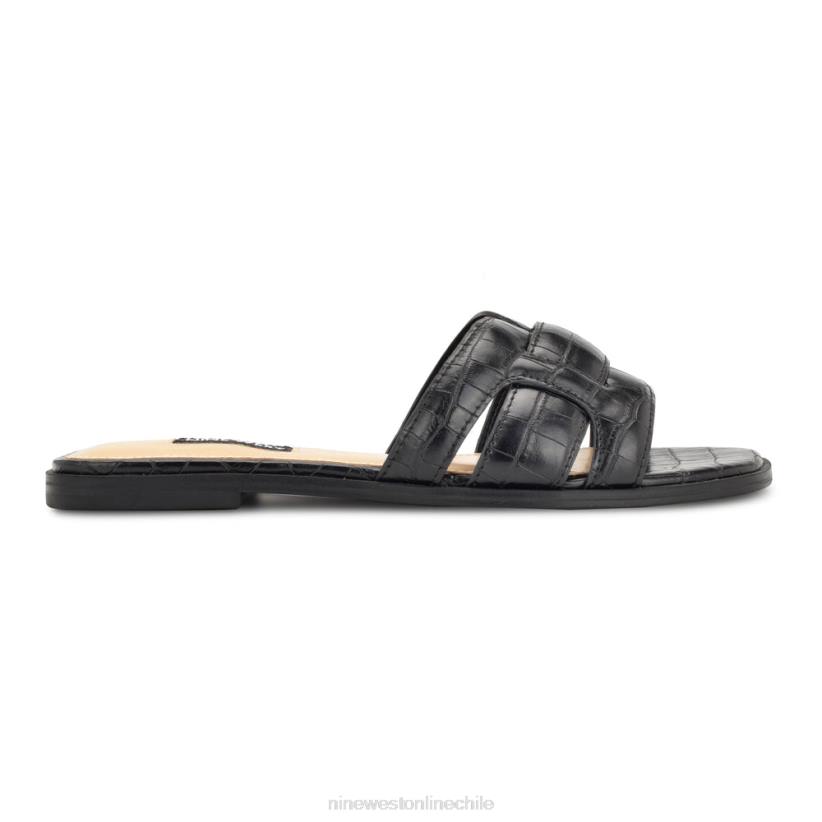 Nine West sandalias planas germani 2Z2T32 negro azabache Nine West chile carteras