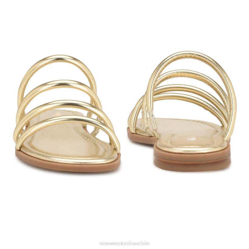 Nine West sandalias planas happy 2Z2T52 platino Nine West cartera negra