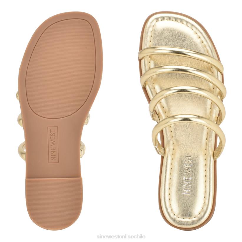 Nine West sandalias planas happy 2Z2T52 platino Nine West cartera negra