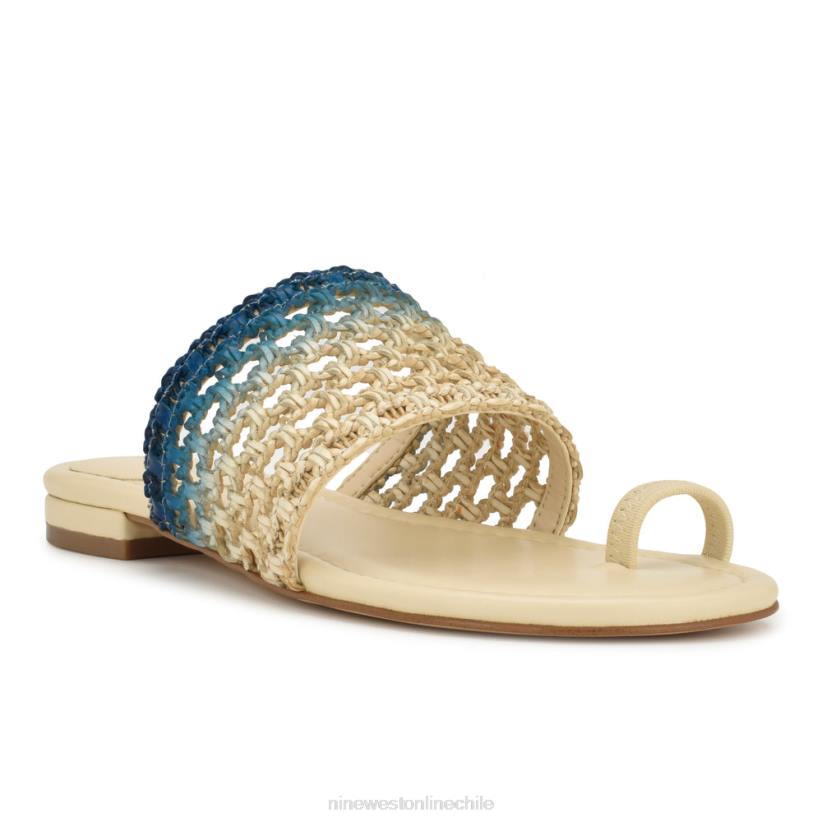 Nine West sandalias planas nolah 2Z2T34 ombre azul crema Nine West cartera negra
