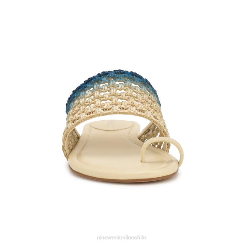 Nine West sandalias planas nolah 2Z2T34 ombre azul crema Nine West cartera negra
