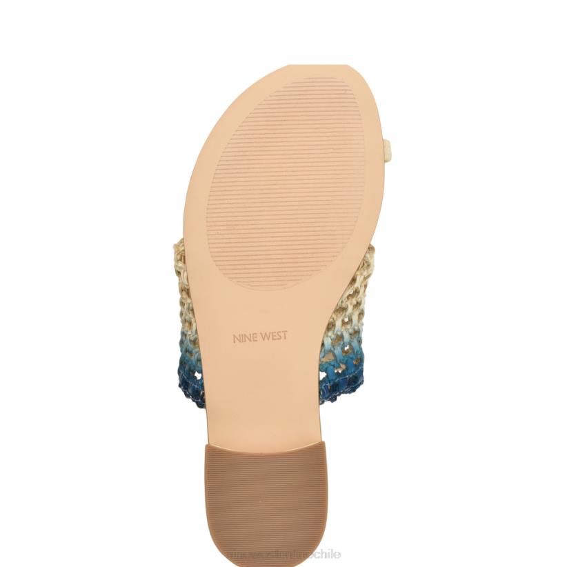 Nine West sandalias planas nolah 2Z2T34 ombre azul crema Nine West cartera negra