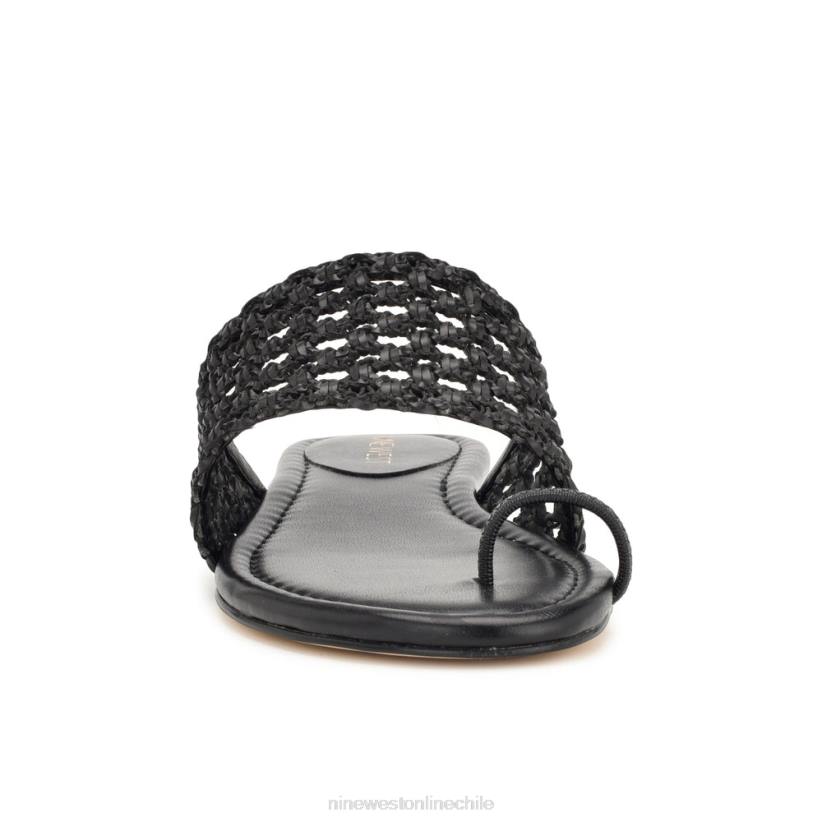 Nine West sandalias planas nolah 2Z2T35 tejido negro Nine West shoes
