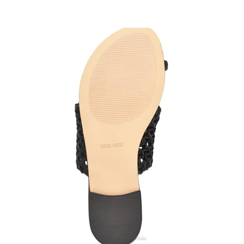 Nine West sandalias planas nolah 2Z2T35 tejido negro Nine West shoes