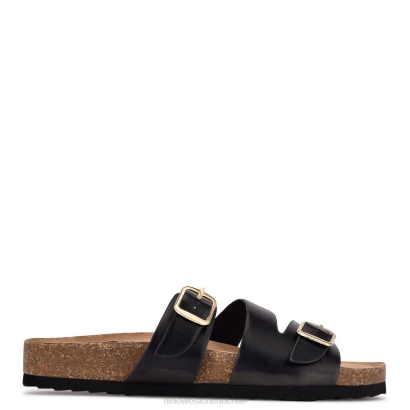 Nine West sandalias planas sommie 2Z2T87 negro Nine West chile outlet