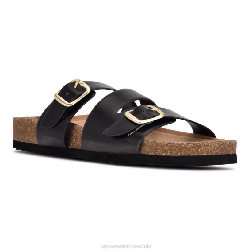 Nine West sandalias planas sommie 2Z2T87 negro Nine West chile outlet