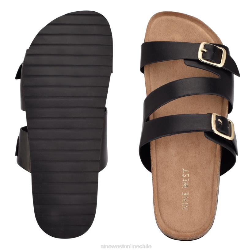 Nine West sandalias planas sommie 2Z2T87 negro Nine West chile outlet
