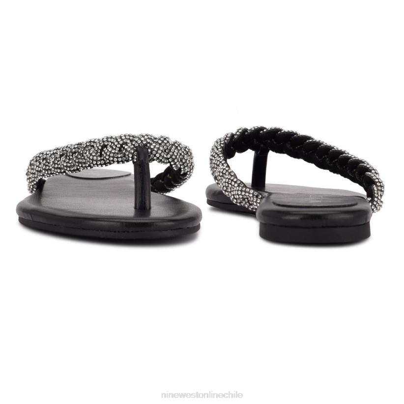 Nine West sandalias planas tinee 2Z2T112 negro Nine West cartera negra