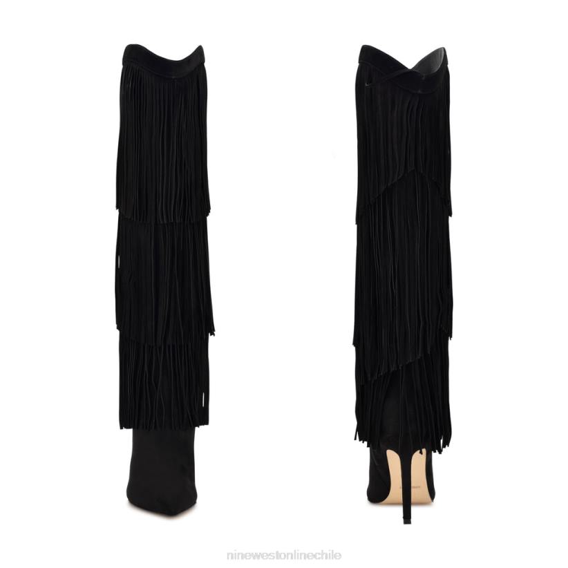 Nine West botas de tacón con borlas 2Z2T1502 ante negro Nine West chile carteras