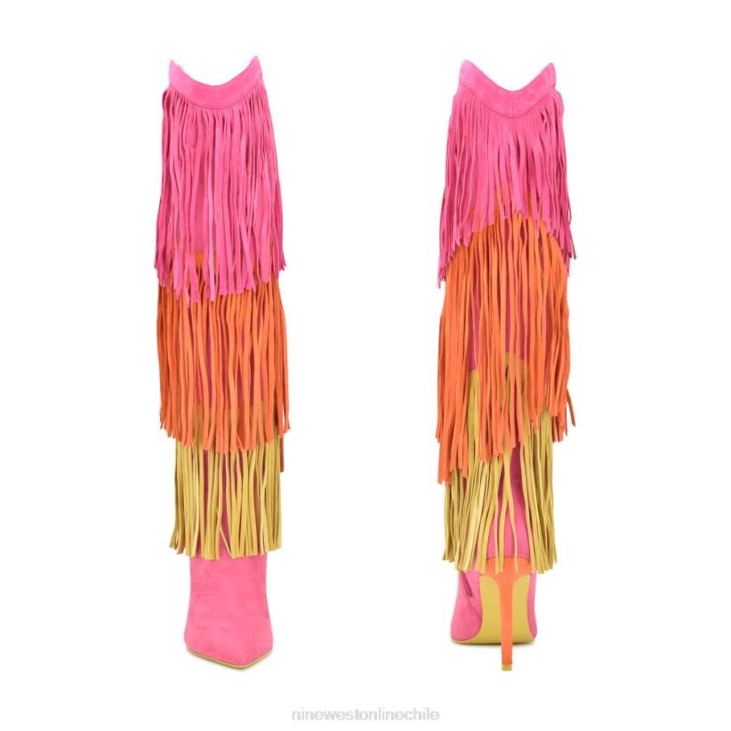 Nine West botas de tacón con borlas 2Z2T918 ante rosa/naranja/amarillo Nine West sandals