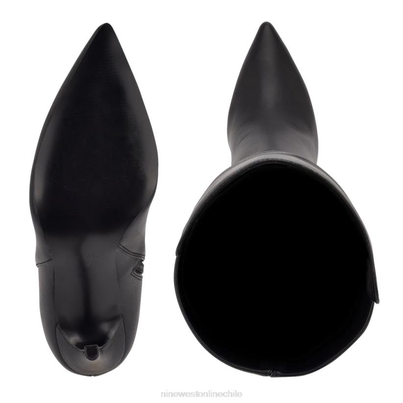Nine West botas de tacón por encima de la rodilla Forbs 2Z2T1698 cuero negro Nine West sandals