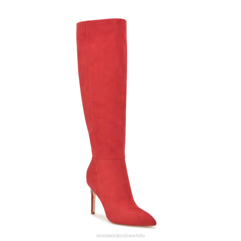 Nine West botas de tacón rico 2Z2T928 gamuza roja Nine West cartera negra