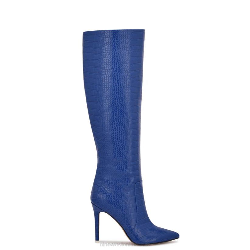 Nine West botas tacon taler 2Z2T914 cocodrilo azul en relieve Nine West chile carteras