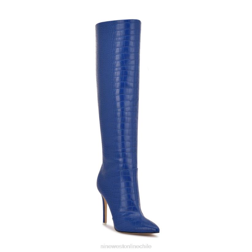 Nine West botas tacon taler 2Z2T914 cocodrilo azul en relieve Nine West chile carteras