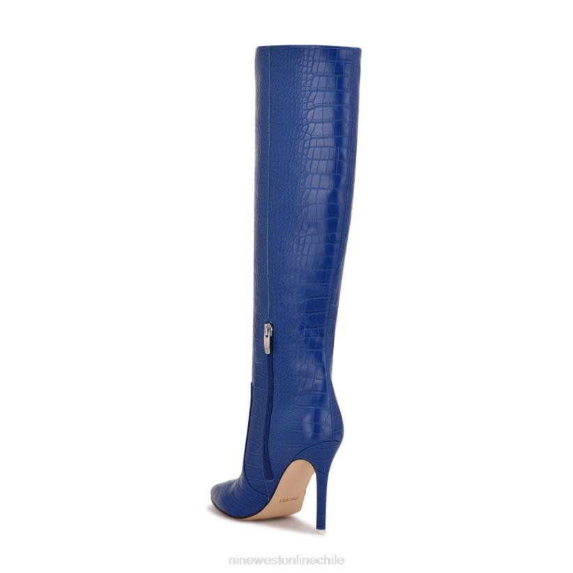Nine West botas tacon taler 2Z2T914 cocodrilo azul en relieve Nine West chile carteras