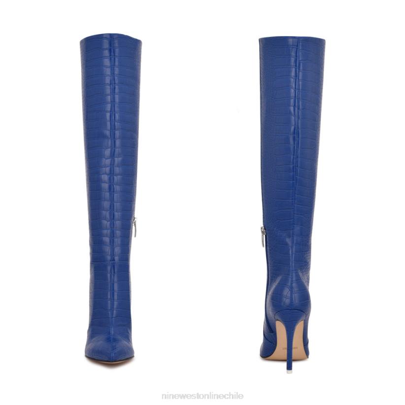 Nine West botas tacon taler 2Z2T914 cocodrilo azul en relieve Nine West chile carteras