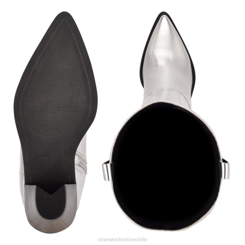 Nine West botas vaqueras kliva 2Z2T2908 cocodrilo plateado metalizado Nine West chile outlet