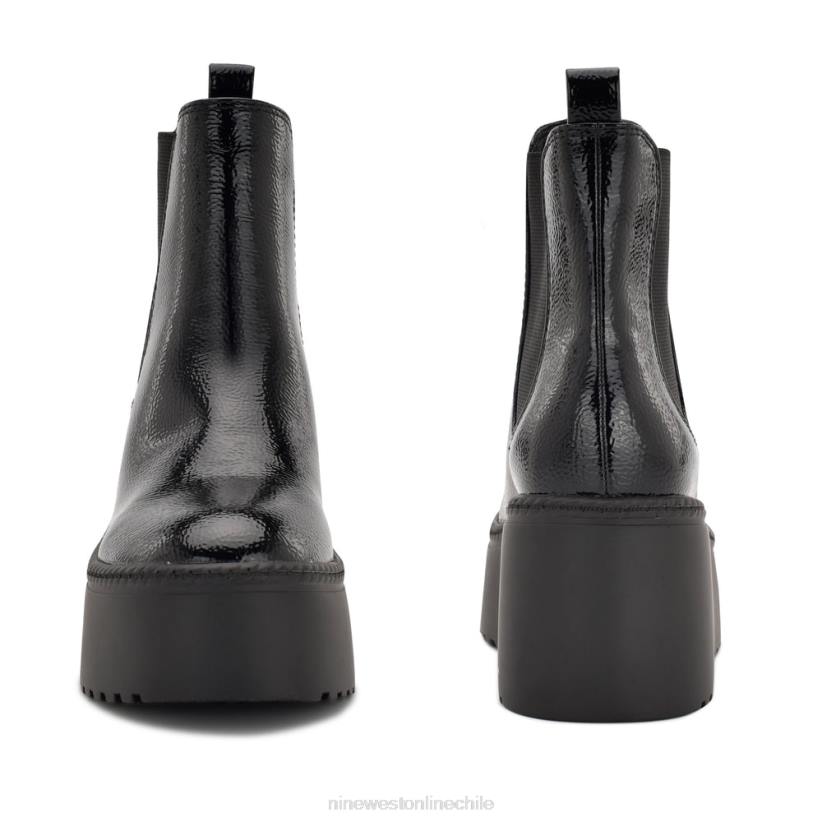 Nine West botines chelsea con plataforma henrita 2Z2T2927 charol negro Nine West cartera negra