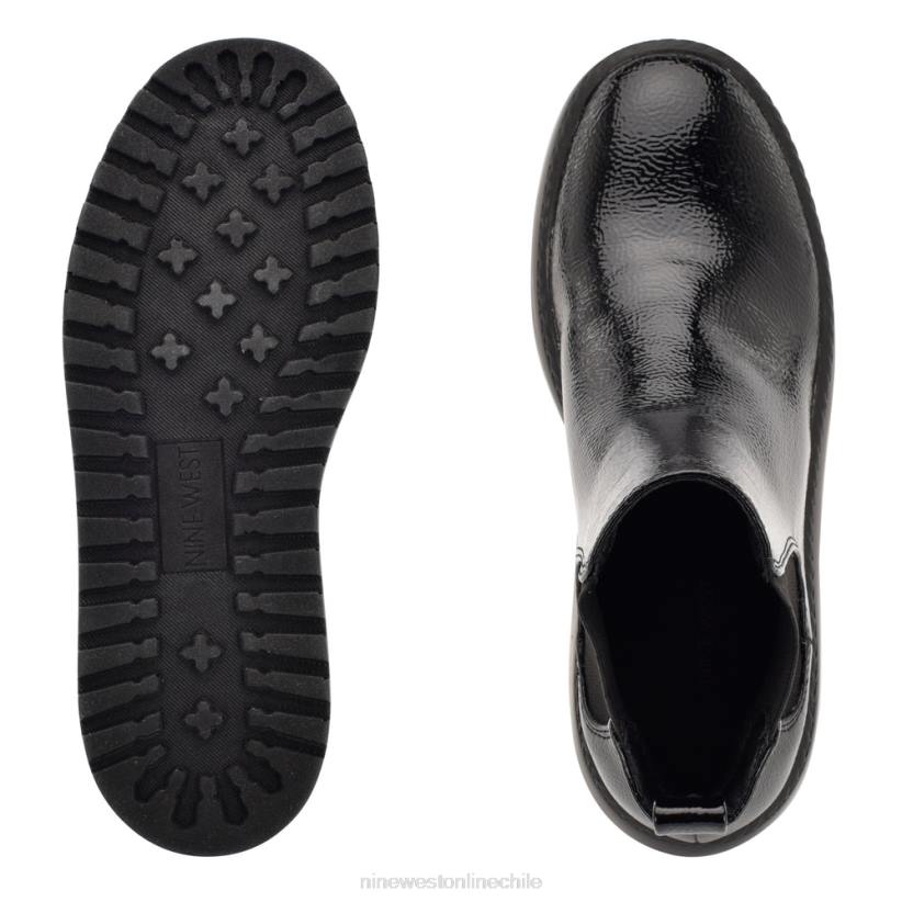 Nine West botines chelsea con plataforma henrita 2Z2T2927 charol negro Nine West cartera negra